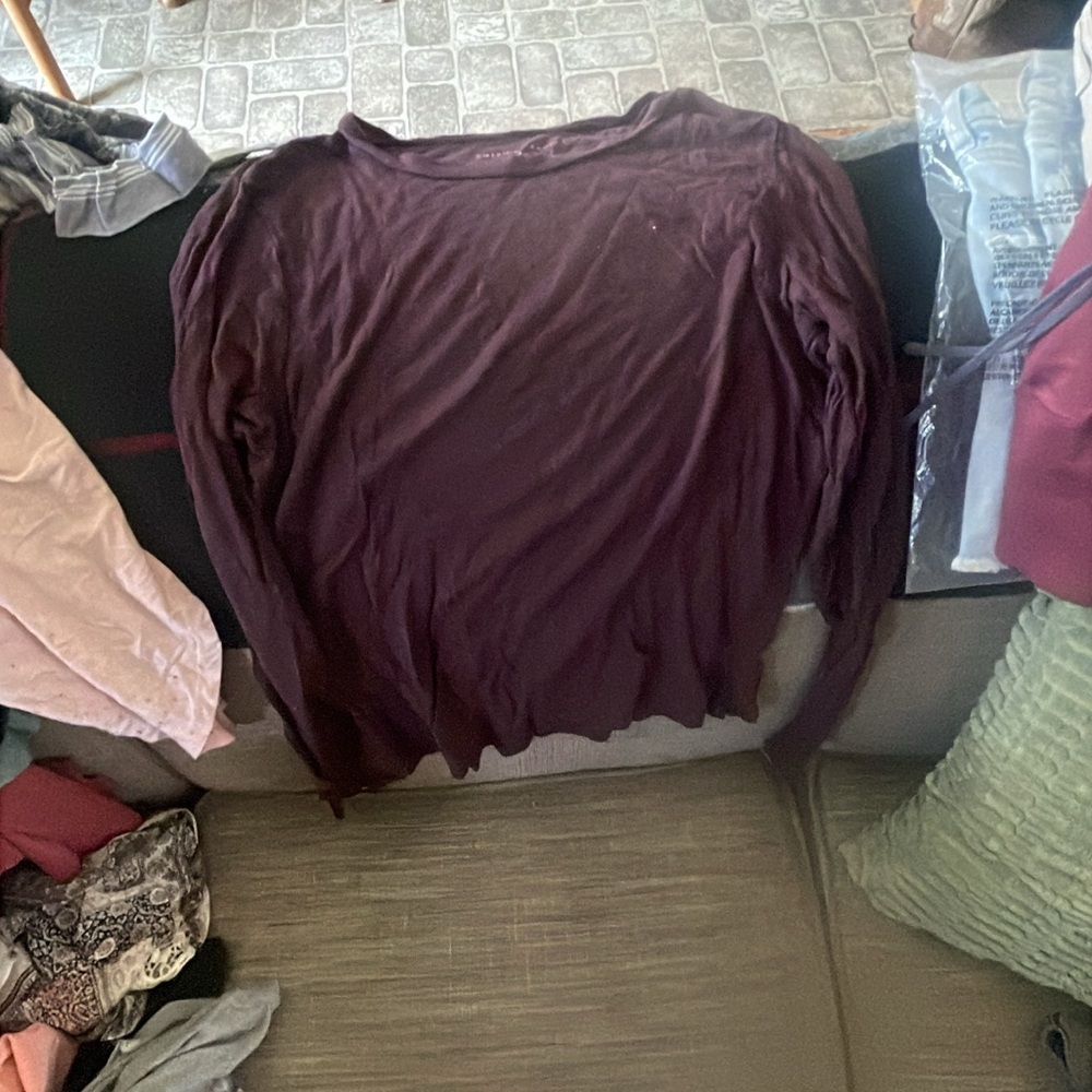 American Eagle Outfitters Purple Long Sleeve Sweatshirt